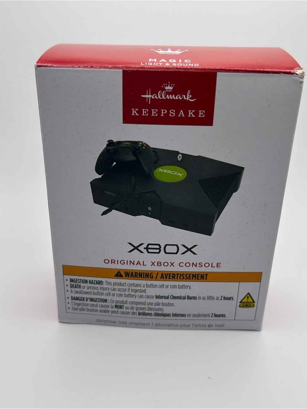 2026 Hallmark ORIGINAL XBOX CONSOLE Magic Ornament LIGHT & SOUND NIP